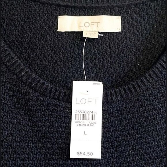 NWT Loft black knit shell with underlay - Picture 6 of 9